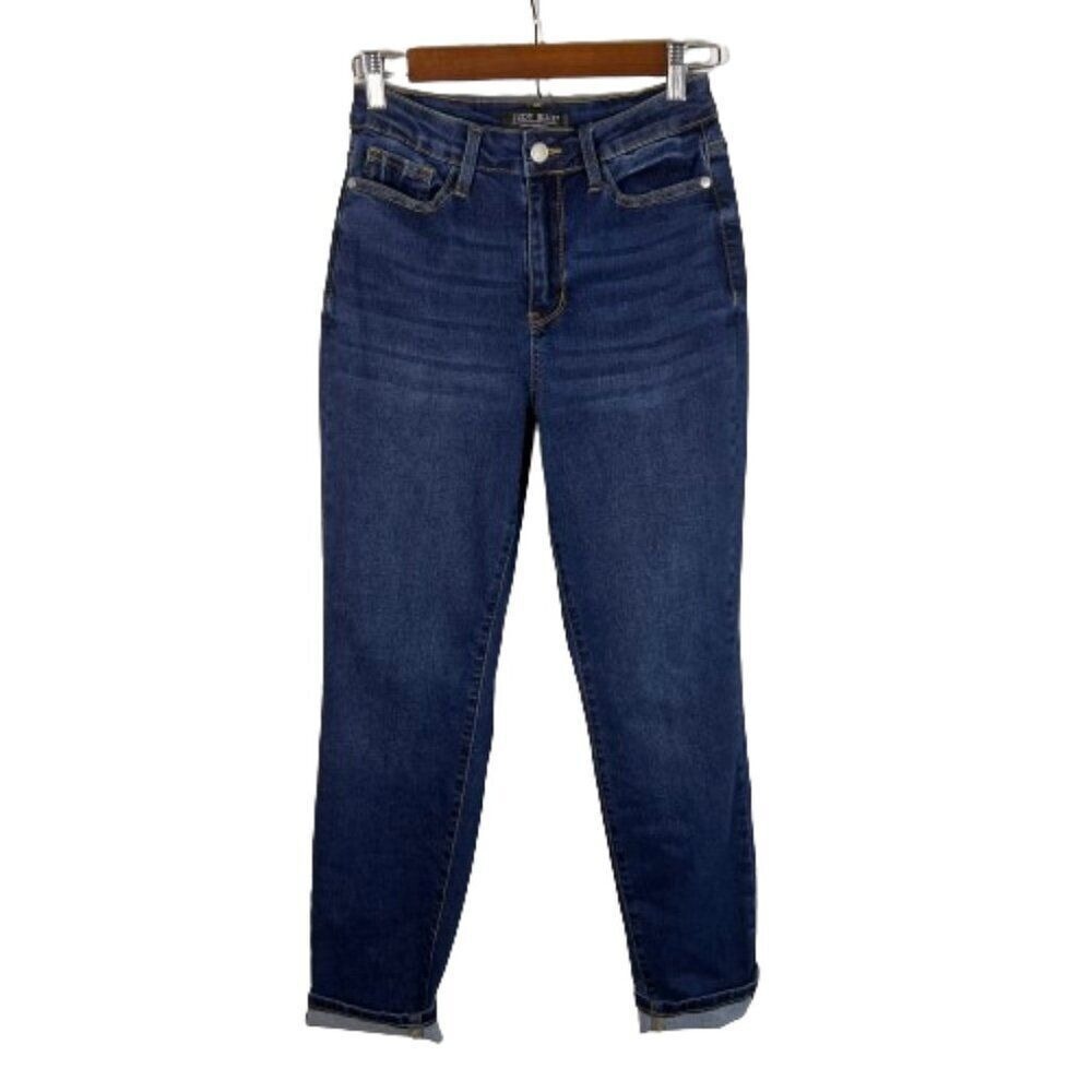 Judy Blue Womens Boyfriend High Rise Jeans Size 25 Cooling Tech Stretch Denim
